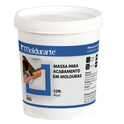 Massa para Acabamento em Moldura Azul 90g - Casa Castro | Secagem Rápida e Sem Rachaduras