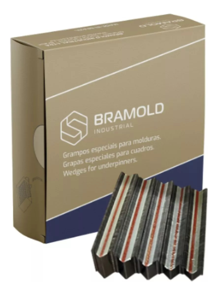 Grampo Bramold HW 07 mm para Molduras Fixação Profissional para Marcenaria | Casa Castro - Imagem 2