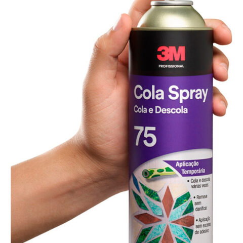 Cola Spray para Gravuras 3M 75 Nacional 300g - Fixação Profissional para Molduras