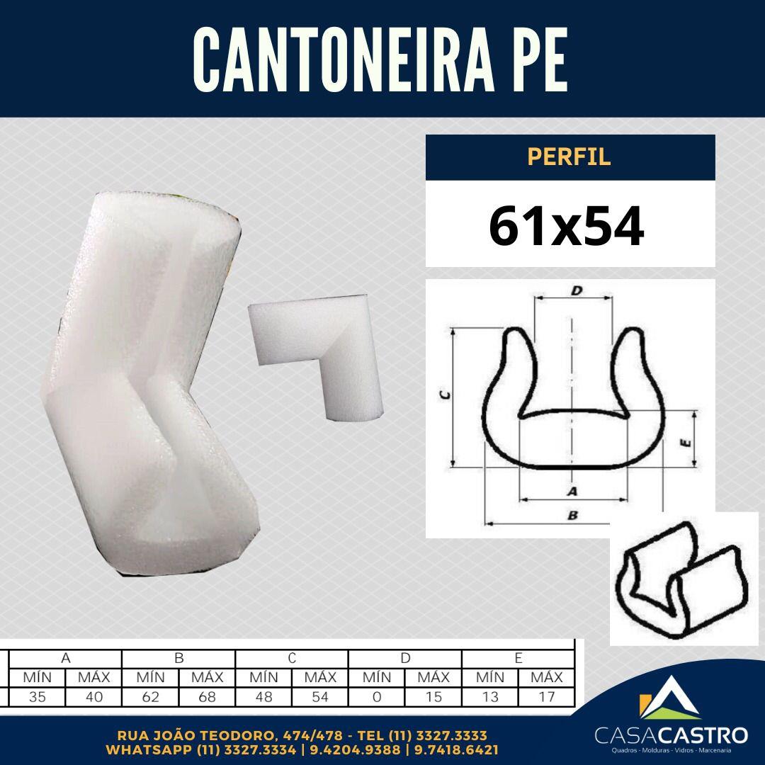 Cantoneira para Quadro PE U 61x54 mm | Casa Castro Kit 40 Peças
