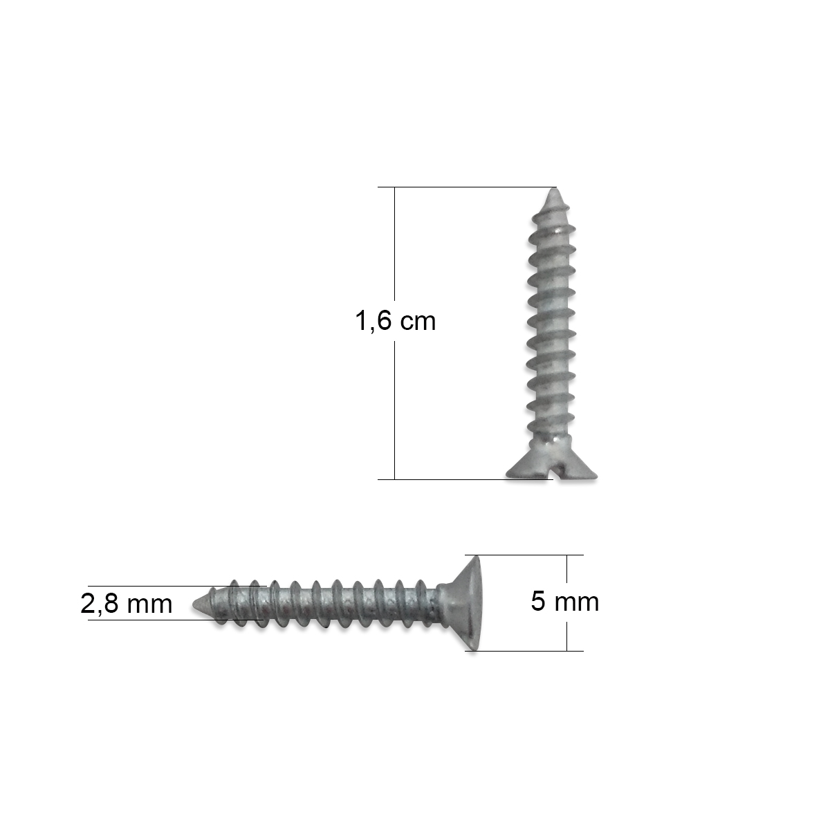parafuso madeira - Parafuso para Madeira CH Philips 2,8x16mm (1000) Casa Castro | Ideal para Marcenaria - Imagem 3