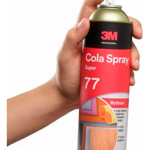 Cola Spray 3M 77 para Gravuras 330g - Adesivo Permanente Nacional para Molduras